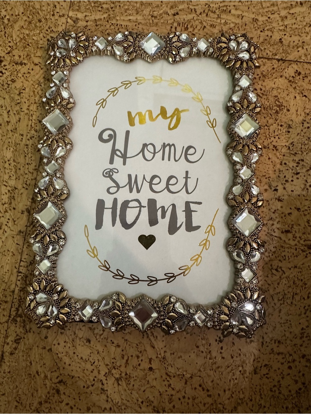 Parisian Works Silver-Tone Jeweled Picture Frame